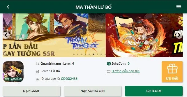 ma than lu bo mo dai tiec giftcode 3